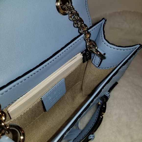 NEW GUCCI Mini Emily Microguccissima Periwinkle - Picture 13 of 16